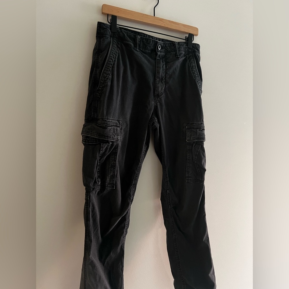 GAP Black Cargo Pants 31x32 Slim Straight Utility Casual - Picture 2 of 6